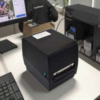 Printer Label Pengiriman Thermal Transfer 110mm dengan Pemotong Otomatis untuk Usaha Kecil, Mesin Pencetak Pita Nirkabel Bluetooth