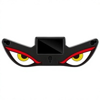 Autocollant décoratif universel de luxe réutilisable pour voiture, yeux de démon lumineux LED ABS de haute qualité pour fenêtre, lumière ambiante