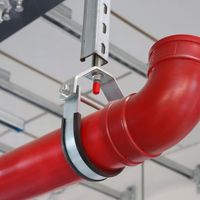 Collier de serrage pour tuyau de suspension UTTERLY UTT30 pour installation par suspension sur tige filetée, compatible avec les diamètres de tuyau de 1 pouce à 12 pouces, finition galvanisée