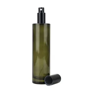 半透明橄榄绿彩色空玻璃香水喷雾泵瓶汽车香水使用100毫升喷雾玻璃瓶