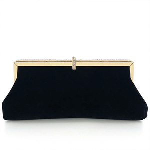 Bolso de Mano Retro Negro para Mujer, con Pedrería Brillante, Bolsos de Noche, Bolso de Mano Tipo Clutch para Mujer - Product Image 1