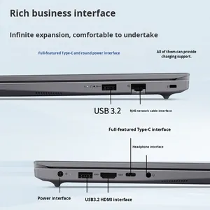 Nouvel ordinateur portable professionnel Lenevo YangtianV15 avec processeur Core, écran 15,6 pouces fin et léger en métal, clavier anglais, processeur Core 120Hz - Product Image 4