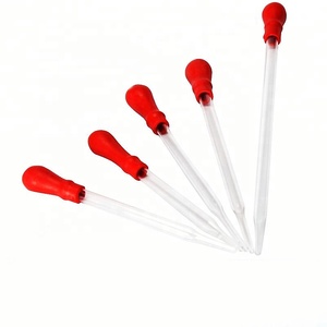Tiandi Lab pipette contagocce in vetro da 90mm con tappi in gomma rossa - Product Image 1