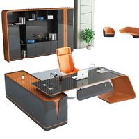Mobilier de bureau moderne Bugatti Table de patron peinte et cuite au four Bureau élégant Table d'ordinateur de direction