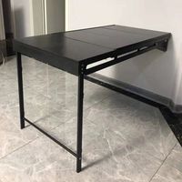 Rollbarer Esstisch aus Holz mit Beweglichem Tisch Küchen-Heimeinrichtung Wandklappbarer Aufbewahrungstisch Platzsparender Wandtisch