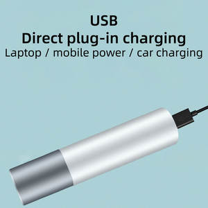 Тактический фонарь с 5 режимами, USB-зарядкой, из алюминиевого сплава, водонепроницаемый IP44, дальность луча 700-800 м, для ночной езды на велосипеде и кемпинга - Product Image 4