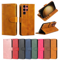 Étui Portefeuille en Cuir avec Support pour Samsung Galaxy S25 Edge S24 Ultra S22 Plus S23 FE, Housse à Rabat pour Téléphone Portable