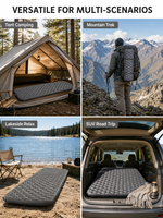 Matelas de couchage gonflable en TPU avec gonfleur intégré, matelas pneumatique imperméable, léger, rectangulaire, 4 saisons, camping, randonnée, plage