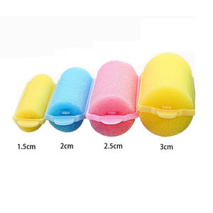 Venta al por mayor 12 Uds amarillo azul Rosa pelo herramientas rodillo de pelo rizador de <span class=keywords><strong>espuma</strong></span> rodillo de esponja para cabello salón de peluquería - Product Image 6