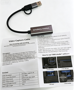 Adaptateur de capture vidéo audio USB 3.0 Type C compatible PS4/Xbox/<span class=keywords><strong>PC</strong></span>/Mac, enregistrement et diffusion en direct HD 1080p, carte HDTV - Product Image 6