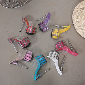 Sandales à Talon Cristal Haut pour Femmes, Chaussures de <span class=keywords><strong>Pole</strong></span> <span class=keywords><strong>Dance</strong></span> Exotiques pour Stripteaseuses - Product Image 5