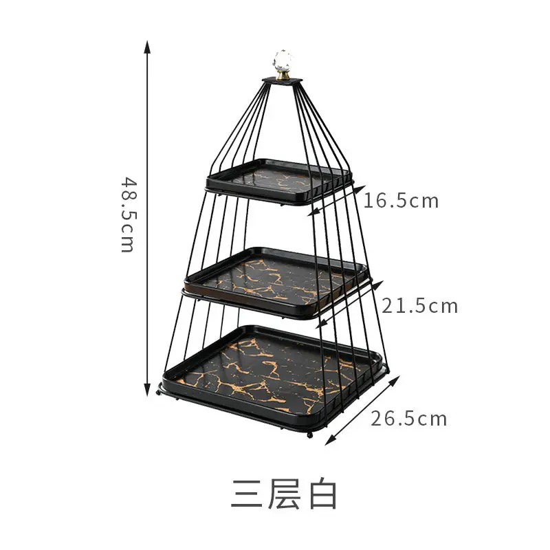 obst-tablett haushalt doppel-regal drei-schicht-dessert-tisch-präsentationsregal nachmittagstee eisen kunst obstkorb kuchen-regal