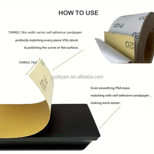 70MM * 20M黄色アルミニウム自己接着サンドペーパーロール<span class=keywords><strong>PSA</strong></span>接着バッキング研磨ディスク木工用自動サンディングブロックOEM - Product Image 5