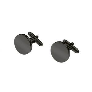Boutons de manchette ronds dorés polis avec diamant et perle, pinces à cravate élégantes pour mariage ou cadeau - Product Image 1