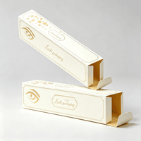 Boîte en papier cosmétique recyclable à extrémités pliées, pelliculage mat, logo en feuille d'argent pour pinceaux de maquillage, crème pour le visage, accessoires de beauté