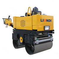 Compacteur routier vibrant à double tambour Mini 800KG pour chantier de construction avec support après-vente