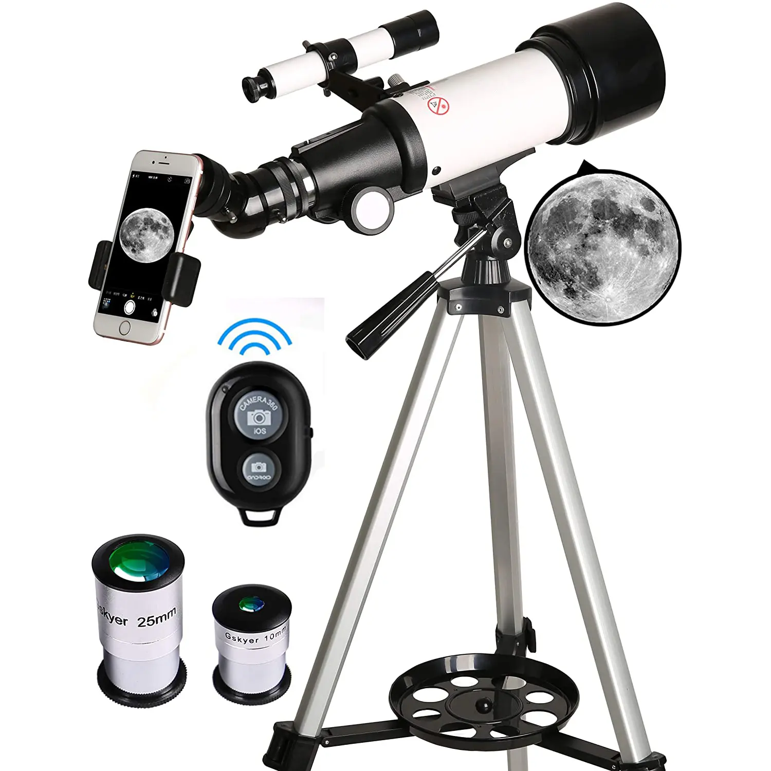 High perfomance Astronomical Telescope Set Convenient Scientific Adult Astronomy Gifts Adults Kids with Smartphone Holder
