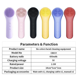 Brosse nettoyante électrique en silicone pour le visage, nettoyage en profondeur des pores, élimination de la saleté et de l'excès de sébum, outil de nettoyage doux pour le visage - Product Image 6