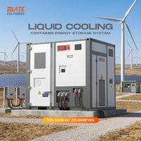 Contenedor de Almacenamiento de Energía con Refrigeración Líquida, Sistema de Baterías LiFePO4 de 100kW 215kWh 300kW 699kWh, BESS para Microredes Híbridas Eólicas-Solares