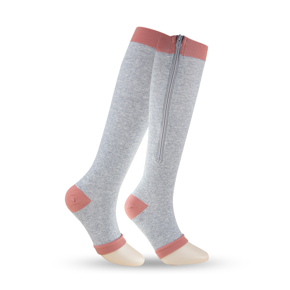 Gray zipper socks
