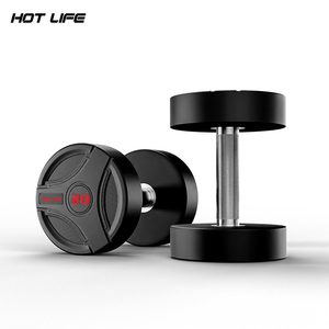 Mancuernas Redondas de Acero Sólido Recubiertas de Goma de 2.5-50 kg para Gimnasio Comercial, Venta al Por Mayor - Product Image 1