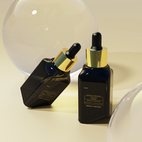 Design unique personnalisé 1oz 30ml pour crème pour le visage compte-gouttes d'huile essentielle de sérum cosmétique vide en plastique PET transparent