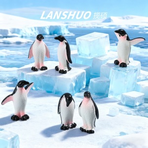 ตุ๊กตาเพนกวินเรซิ่น Lanshuo ของตกแต่งสัตว์ขนาดเล็กสำหรับตกแต่งบ้าน งานฝีมือ DIY อุปกรณ์เสริม - Product Image 1