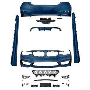 Kit de carrocería de coche a <span class=keywords><strong>precio</strong></span> de fábrica 2025 para <span class=keywords><strong>BMW</strong></span> 4Series F33 F32 F36 2013-2020 actualización a estilo M4 falda de montaje de parachoques delantero + trasero - Product Image 1