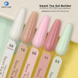HEMA & TPO FREE Sweet Tea Gel <b>Builder</b> Colored Spring Nail Extension Gel 15ML No Heat <b>Builder</b> Nail Construction Gel Custom Logo - Product Image 4