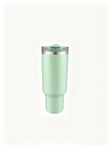Vaso Térmico de Acero Inoxidable <span class=keywords><strong>Rosa</strong></span> <span class=keywords><strong>Pastel</strong></span> de 900ml con Popote y Tapa Doble para Bebidas, Ecológico y Fácil de Sostener, Ideal para Camping - Product Image 1
