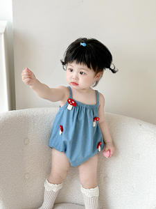 Été Toddler Kids Newborns Fashion Color Unisex Sleeveless Bodysuits Jumpsuits Knitted Cotton Cute Baby Clothes Romper - Product Image 2