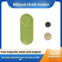 Nieuwe verlengde biljartkrijtclip Stille sterke magnetische krijtpoederhoes ABS-materiaal Snooker Zwart 8 Poolaccessoires