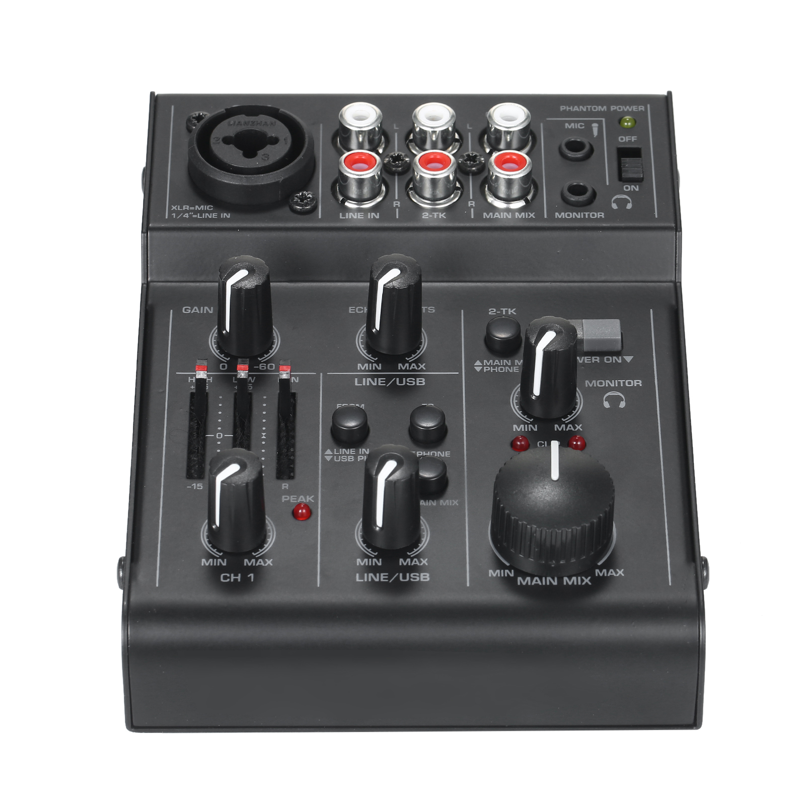 5チャンネル ミキサー サウンドミキシング PC レコーディング DJ 5