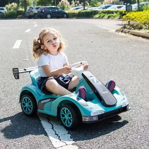 Mainan berkendara elektrik kecepatan tinggi mobil Karting plastik ABS kuat dengan baterai Remote bertenaga untuk balapan luar ruangan anak-anak - Product Image 2