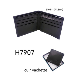 กระเป๋าสตางค์แบบพับสองทบหนังแท้รุ่น H7907 สำหรับใส่ของจำเป็นในธุรกิจและการใช้งานในชีวิตประจำวัน - Product Image 6
