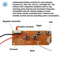 Carte de circuit imprimé à télécommande à quatre canaux 2.4G pour voitures jouets, carte mère PCBA, émetteur/récepteur, carte électronique 3-6V GS515