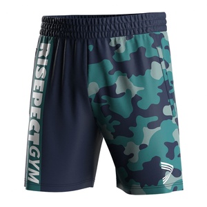 Factory Quality Fitness <b>Short</b> Dry-Fit Cycling Workout Sport Printed Men <b>Polyester</b> Fitness Mens Gym <b>Shorts</b> Custom Logo - Product Image 1