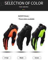 Gants de moto tout-terrain en coton, anti-chute, antidérapants, respirants, avec fermeture auto-agrippante, pour la conduite et la course, unisexes, à doigts entiers
