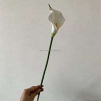 L-047 Fleurs artificielles de haute qualité, lys calla blancs doux, fausses fleurs pour mariage, bouquet de Noël, centre de table, décoration de la maison
