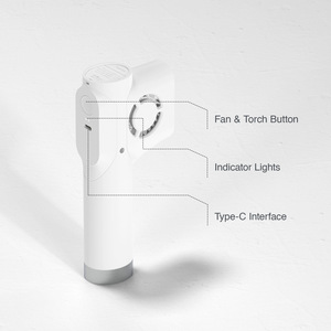 <b>Handheld</b> <b>Fan</b> With Light Usb Rechargeable Portable For Outdoor Travel Student Dorm Office - Product Image 4