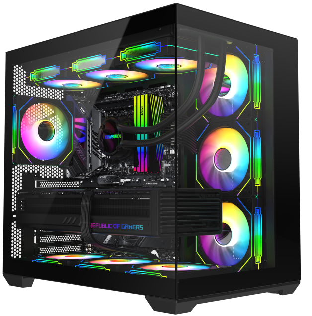 New Design Hot Sell Computer case High Quality ATX Gaming Cabinet Gamer Chassis Full View Pc case