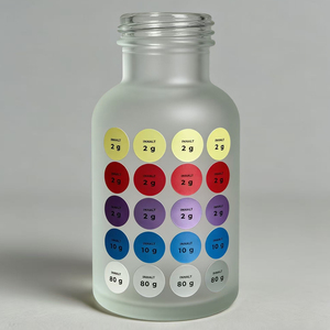 Custom Printed Round Waterproof Adhesive Label Sticker Weight Marking Vinyl Sticker For Glass Bottle Cosmetic <b>Jar</b> Food Container - Product Image 1