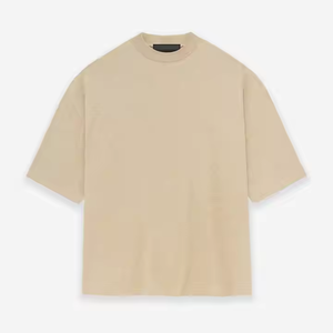 Camiseta Corta de Moda Personalizada, de Manga Corta, Estilo Holgado, con Bloques de Color, Corte Recto, Bordado, de Algodón, Color Negro, Modelo D82 - Product Image 4