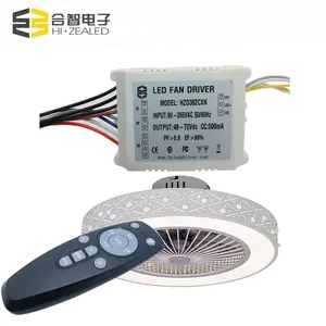 ERP-ventilador de techo para interiores, controlador led, Control remoto, velocidad regulable/CCT/viento, 24w, 36w, 48-72V, 500mA, fuente de alimentación de CC