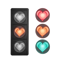 Feux de signalisation routière LED en forme de cœur, haute luminosité, résistants aux intempéries