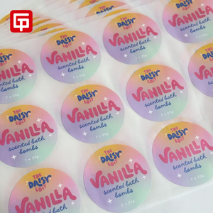 Etiqueta Adhesiva Personalizada con Impresión, Etiqueta de Información de Ingredientes para Bombas de Baño, Etiquetas Impermeables y Resistentes al Aceite - Product Image 1