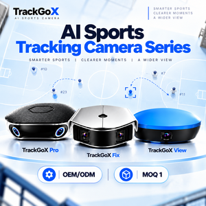 Caméra de suivi de football TrackGoX AI 1080p/4K CMOS 180° grand angle étanche IP66/54 OEM ODM pour sports de plein air avec détection gestuelle IA - Product Image 1