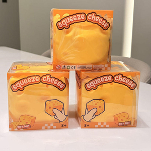 Jouet sensoriel anti-stress en caoutchouc souple à rebond lent en forme de fromage, taille extra-large, pour filles et garçons, à suspendre - Product Image 2
