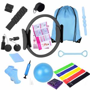 Ensemble de yoga et de Pilates 22 pièces, kit d'équipement de fitness à domicile, bandes de résistance, ballon de yoga, anneau de Pilates, bloc de yoga, entraînement pour femmes - Product Image 3