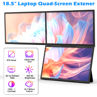 Nuevo Monitor Portátil IPS de Pantalla Triple de 18.5 Pulgadas 2026, Configuración con un Solo Cable Tipo-C, Soporte Ergonómico Ajustable para Reuniones Pequeñas